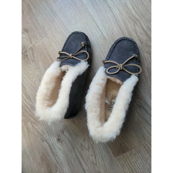 UGG Alena Nightfall Fur Suede Slippers Womens 6 EU 37 - Picture 3 of 10